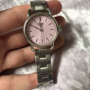 Coach Watch with Pink Face